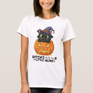 "Witch's Little Helper" Black Cat T-Shirt