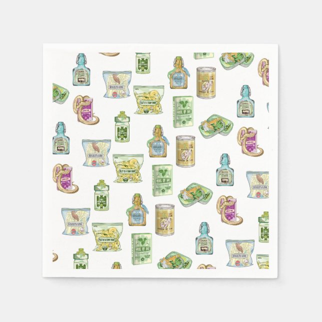 Witch's potion pattern double double  napkin (Front)