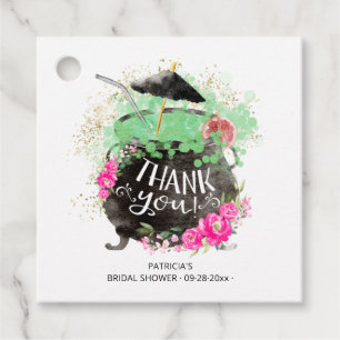 Witch's Punch Cocktail Halloween Bridal Shower Favour Tags