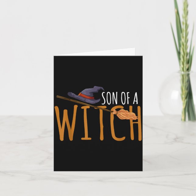 Witch's son halloween hat  card (Front)