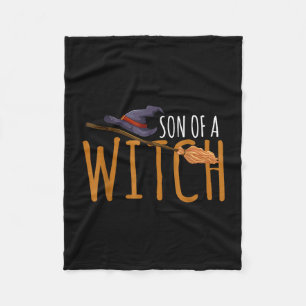 Witch's son halloween hat fleece blanket