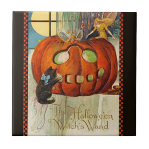 Witch's Wand Halloween Tile