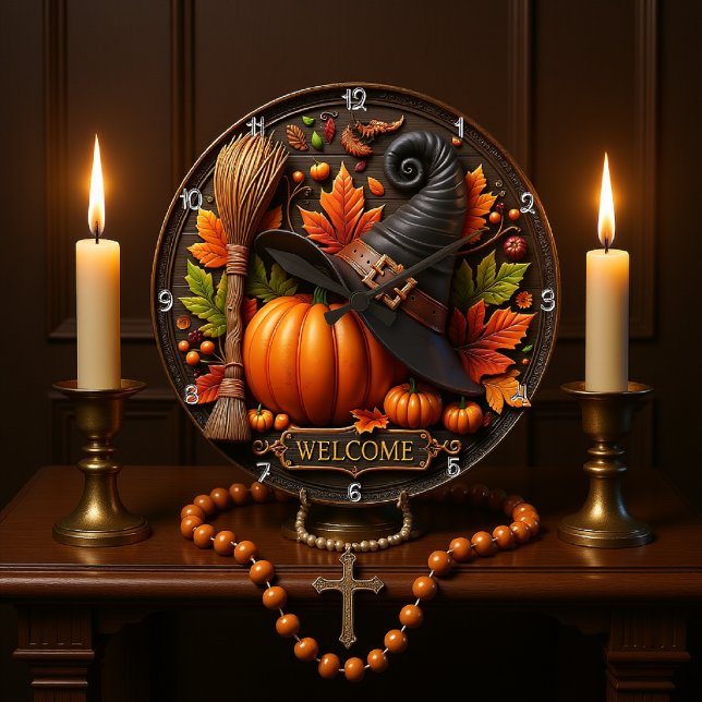 Witch's Welcome Large Clock (Creator Uploaded)