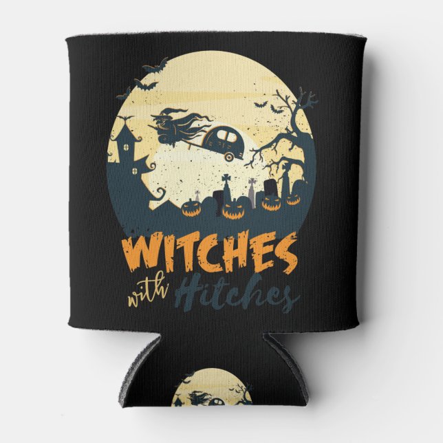 Witchs with Hitches Can Cooler (Front)