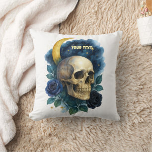 Witchy Aesthetic Gothic Floral Halloween Creepy Cushion