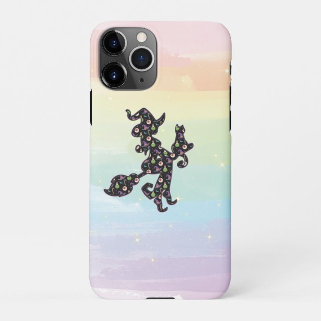 Witchy And Cat, Halloween Mood iPhone Case (Back)