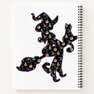Witchy And Cat, Halloween Mood Notebook