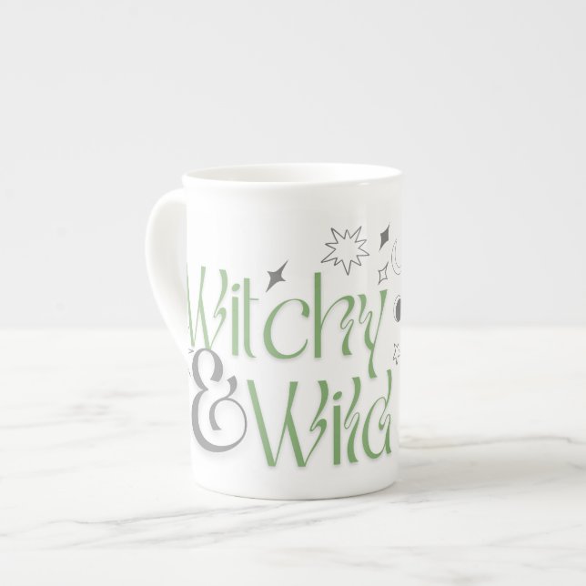 Witchy And Wild Bone China Mug (Front Left)