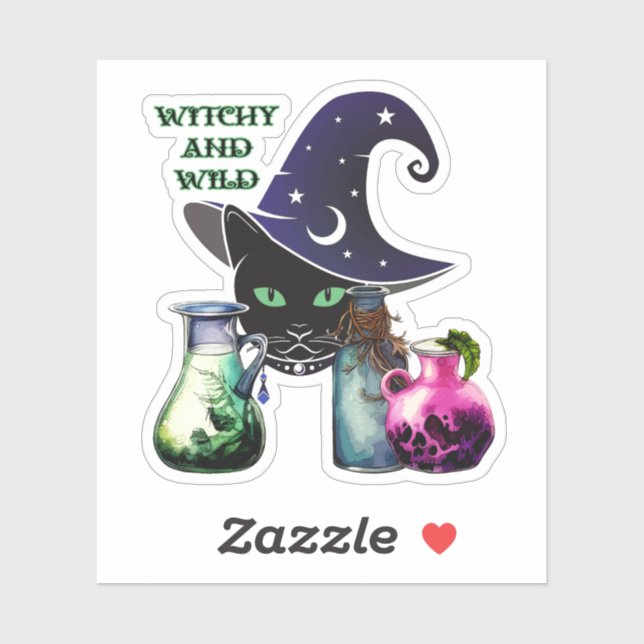 Witchy And Wild - Halloween Black Cat And Potions (Sheet)