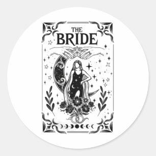Witchy Bachelorette Bride Coven Gothic Wedding Classic Round Sticker