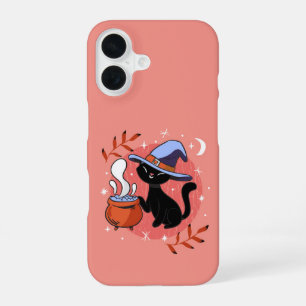 Witchy Black Cat iPhone 16 Case