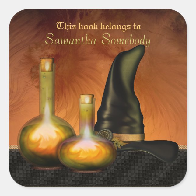 Witchy Bookplate Library Stickers (Front)