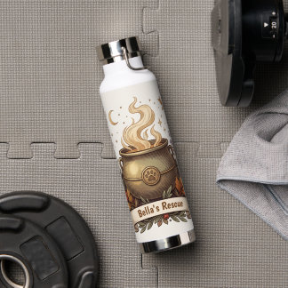 Witchy Brew & Dog Rescues Personalised Halloween Water Bottle
