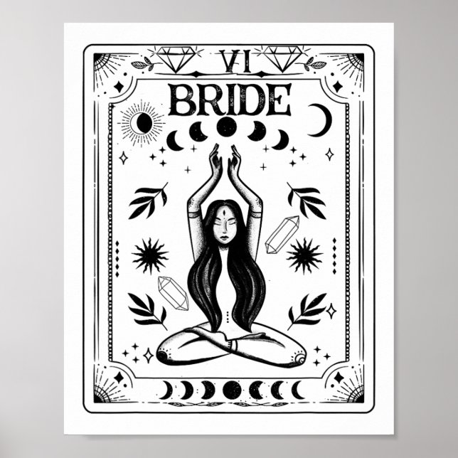Witchy Bride Coven Tarot Celestial Gothic Bachelor Poster (Front)
