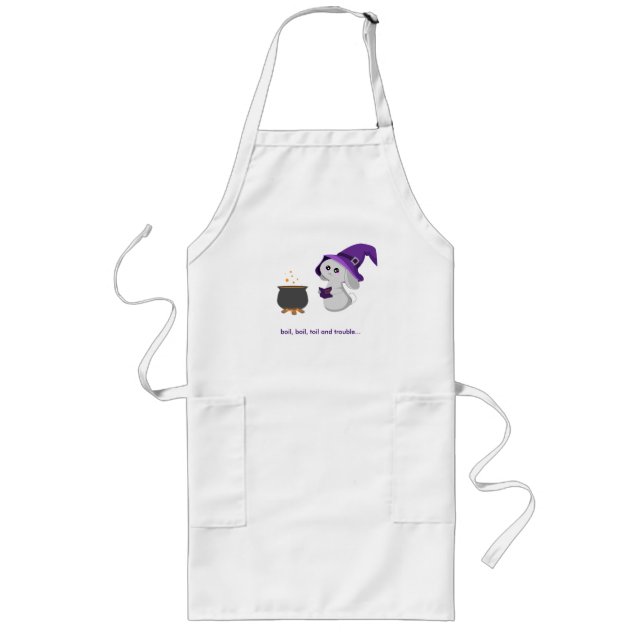 Witchy Bunny Long Apron (Front)