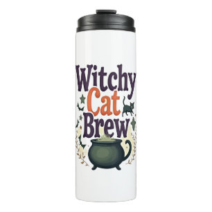 Witchy Cat Brew Thermal Tumbler