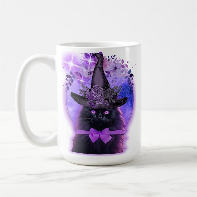 Witchy Cat Coffee Mug (Left)