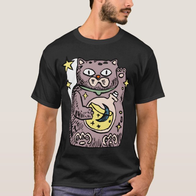 Witchy Cat gift T-Shirt (Front)