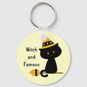 Witchy Cat Keychain