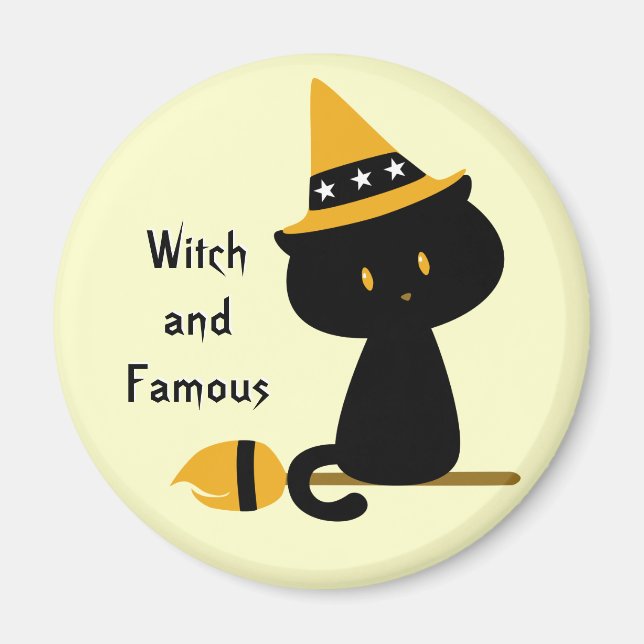 Witchy Cat Magnet (Front)