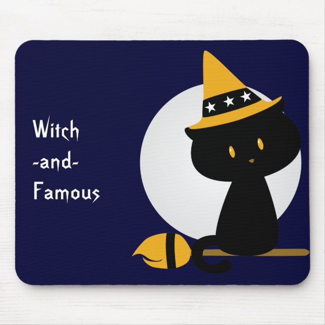 Witchy Cat Mousepad (Front)