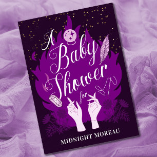 Witchy Celestial Baby Shower Invitation