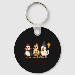 Witchy Chicken Costume Adult Spooky Season Key Ring