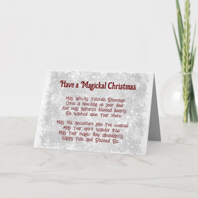 Witchy Christmas Holiday Card (Front)