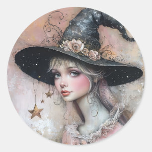 Witchy classic round sticker