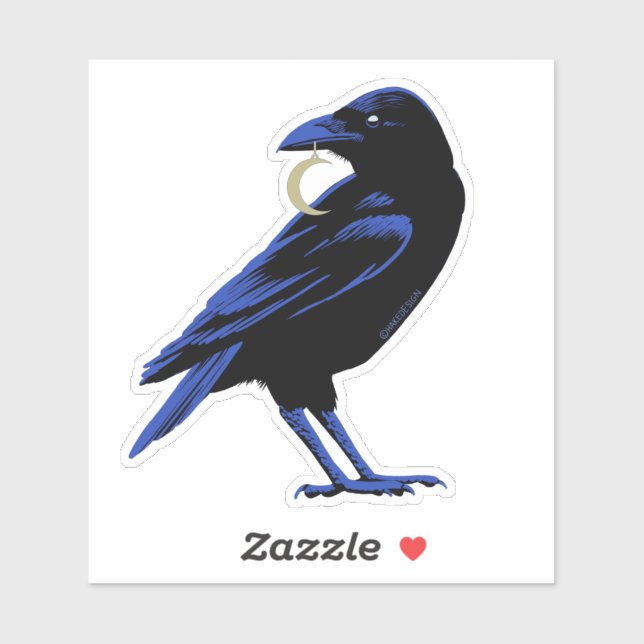 Witchy Crow With Moon Necklace (Sheet)