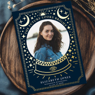 Witchy Crystal Ball Graduation Photo Announcement