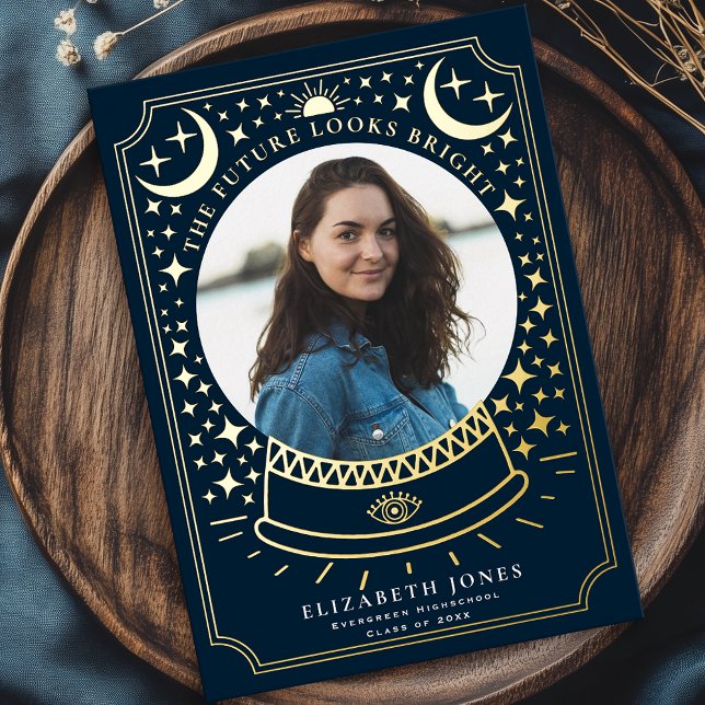 Witchy Crystal Ball Graduation Photo Announcement (Creator Uploaded)