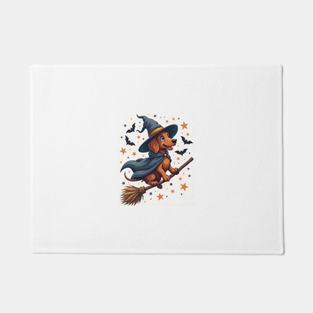 Witchy Dachshund Delight Doormat (Front)