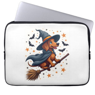 Witchy Dachshund Delight Laptop Sleeve