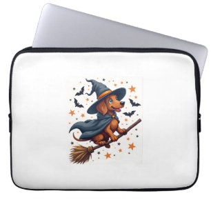 Witchy Dachshund Delight Laptop Sleeve