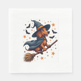 Witchy Dachshund Delight Napkin