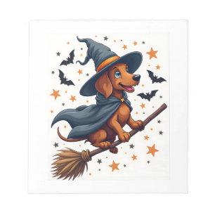 Witchy Dachshund Delight Notepad