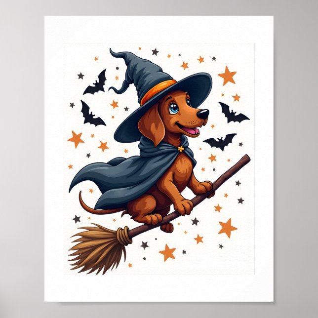 Witchy Dachshund Delight Poster (Front)