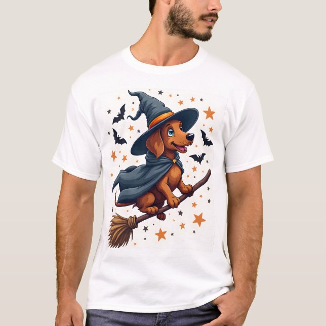 Witchy Dachshund Delight T-Shirt (Front)