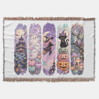 Witchy decor, Spooky Halloween Throw Blanket