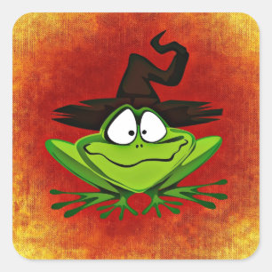 Witchy Frog Square Sticker