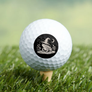 Witchy Frog Vintage Halloween Goblincore Golf Balls