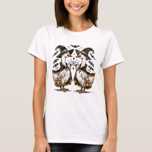 Witchy Geese Fist Bump, Halloween Trick or Treat T-Shirt