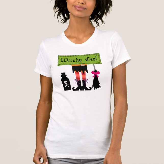 Witchy Girl Halloween T-shirts and Gifts (Front)