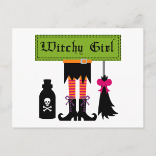 Witchy Girl Halloween T-shirts and Gifts Postcard