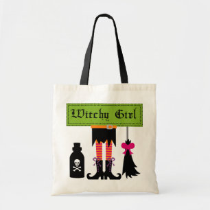 Witchy Girl Halloween T-shirts and Gifts Tote Bag