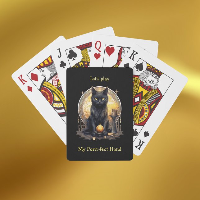 Witchy Gothic Black Cat Playing Cards (Creator Uploaded)