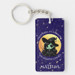 Witchy Green Vibes Personalised Name Key Ring