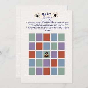 Witchy Halloween Baby Shower Bingo Invitation