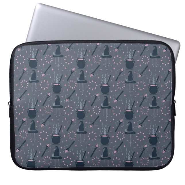 Witchy Halloween Caldron Magic Laptop Sleeve (Front)